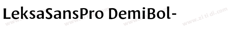 LeksaSansPro DemiBol字体转换